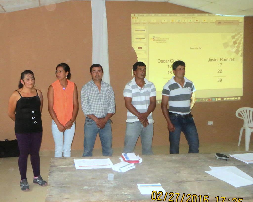 The new leaders of the community of Junin